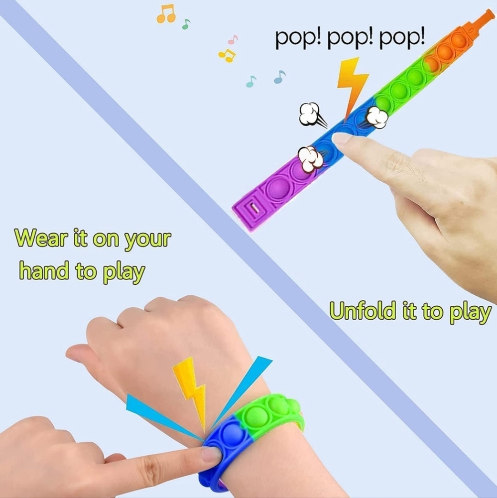 3pk Pop Fidget Toy Fidget Bracelet